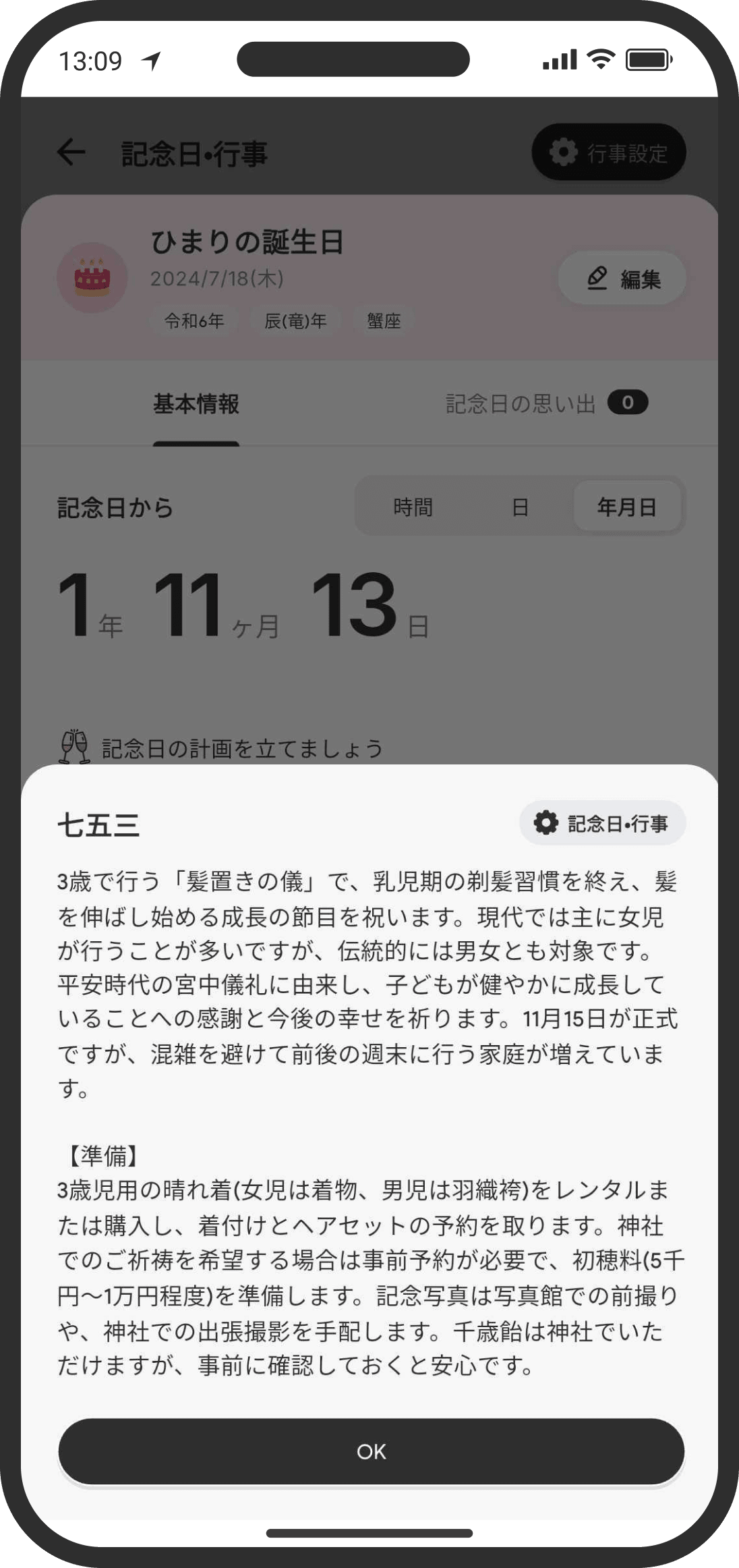 行事の概要や準備が分かる